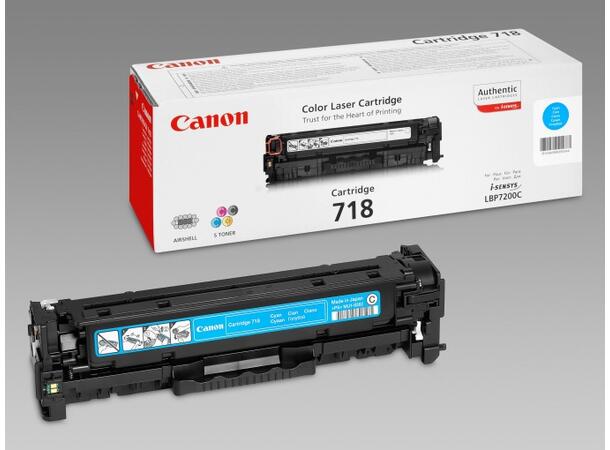 Toner CANON 718C 2.9K blå 